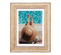 Mein Landhaus Vero Vero Vintage Cornice Toscana Im Rustico Shabby-Chic Look (Bianco/Marrone), Tradizionale Cornice Stile - Naturalmente Bello! - Bianco/Marrone, 40x50 cm