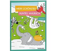 Mein schönstes buntes Malbuch. Zootiere: Mit farbigen Ausmalseiten. Ab 5 Jahren