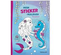 Mein Sticker-Malbuch. Meerjungfrauen: Mit 30 passgenauen Stickern
