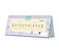 Mein Wochenplaner 2026 - Aufschreiben, abhaken, glücklich sein!: Kalender 2026 zum Aufstellen mit Wochenübersicht auf zwei Seiten & Motivationssprüchen - Spiralbindung 13,8 x 28 cm