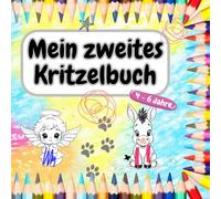 Mein zweites Kritzelbuch: Kreativer Kritzelspaß für kleine Künstler, 55 Motive zum Ausmalen.