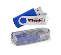 MEINAMI 25 Pezzi Chiavetta USB Personalizzata 8GB Pen Drive con il tuo Logo USB 2.0 - Blu
