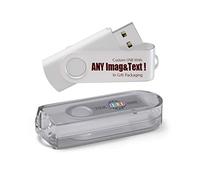 MEINAMI 25 Pezzi Pen Drive Personalizzata 256MB Chiavetta USB con il tuo Logo USB 2.0 - Bianco
