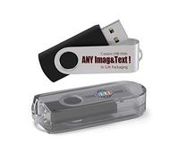 MEINAMI 50 Pezzi Pen Drive Personalizzata 1GB Chiavetta USB con il tuo Logo USB 2.0 - Nero