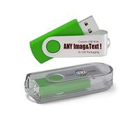 MEINAMI 50 Pezzi Pen Drive Personalizzata 1GB Chiavetta USB con il tuo Logo USB 2.0 - Verde