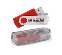 MEINAMI 500 Pezzi Chiavetta USB Personalizzata 128MB Pen Drive con il tuo Logo USB 2.0 - Rosso