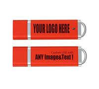 MEINAMI Chiavetta USB Personalizzata 2GB con il tuo Logo, Testo Penna USB Promozionali 25 Pezzi Rosso