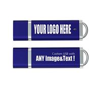 MEINAMI Chiavetta USB Personalizzata 4GB con il tuo Logo, Testo Penna USB Promozionali 100 Pezzi Blu Navy