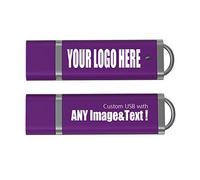 MEINAMI Chiavetta USB Personalizzata 4GB con il tuo Logo, Testo Penna USB Promozionali 500 Pezzi Viola