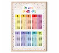 MeinBaby123® 1 x 1 poster | Einmaleins Trainer per bambini | poster educativo DIN A2 scuola elementare | insegnare la piccola impresa monouso | Include 4 fogli di esercizio (piccola e colorata)