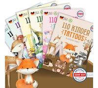 MeinBaby123® 660 tatuaggi delicati sulla pelle per bambini, set da 6 tatuaggi per bambini, con motivi misti, tatuaggi per ragazze, tatuaggi per ragazzi, vegani e prodotti in Germania (set da 6 motivi