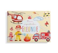 MeinBaby123® Libro degli amici per bambini - vigili del fuoco, asilo, scuola, ragazzi - album dell'amicizia e regalo