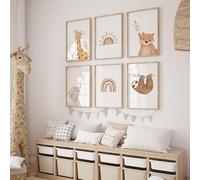 MeinBaby123® Poster | Set da 6 pezzi DIN A4 | Poster da parete | Poster per cameretta dei bambini | Boho | Decorazione per la cameretta dei bambini | Poster da parete Premium
