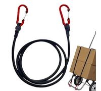 Meindin Corda elastica multiuso, per esterni, con moschettone, corde elastiche nere da campeggio, cinghie elastiche resistenti all'usura per stendibiancheria, carrelli