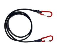 Meindin Cordini elastici con moschettone, corda elastica multiuso per esterni, con moschettone, corde elastiche nere da campeggio, cinghie elastiche resistenti all'usura per stendibiancheria, carrelli