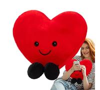 Meindin Cuscino a Forma di Cuore Rosso, Cuscino Imbottito in Peluche, per San , Morbido e Decorativo, per Fidanzato, Fidanzata, Decorazione per la casa di Nozze