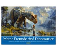 Meine Freunde sind Dinosaurier (Wandkalender 2027 DIN A3 quer), CALVENDO Monatsk