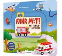 Meine Schiebebahn-Pappe: Fahr mit: Rettungsfahrzeuge: Mit Fahrzeugen zum Schieben und tollem Sound!
