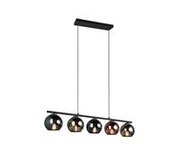 Lampada a sospensione con sfere di vetro a specchio colorate, larghezza 83 cm