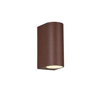 meineWunschleuchte Lampada da parete per esterni, effetto ruggine, 2 x GU10, altezza 15 cm, moderna lampada da parete Up and Down, per illuminazione domestica, per esterni, IP44