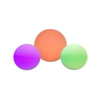 meineWunschleuchte Set di 3 sfere solari a LED, 20 cm e 30 cm | RGBW, cambia colore, telecomando, lampada solare a sfera, per giardino, terrazza e balcone, IP67