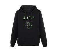 meiningjing Alien 3 1992 Movie Poster Hoody V3 Aliens Film Horror Hoody Sweatershirt Black S