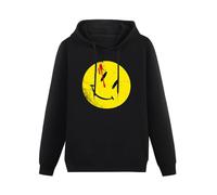 meiningjing Bloody Button Hoody Watchmen Heroes Comedian Comic TV Smile The Logo Symbol Hoody Sweatershirt Black L