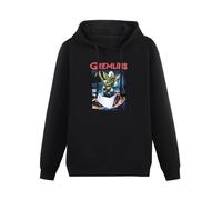 meiningjing Gremlins Vintage Retro Cult Film Fandom Birthday Present Gizmo 1980S Hoodies Long Sleeve Pullover Loose Hoody Sweatershirt Black L