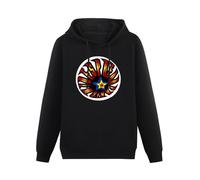 meiningjing Men's Widespread Panic Band Logo Round Neck Hoody Hoody Sweatershirt Black S