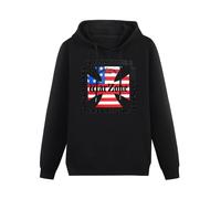 meiningjing Warzone Dont Forget The Struggle Punk Hardcore Retro Graphic Pullover Hoody Black XXL