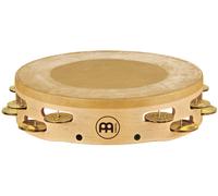 Meinl Percussion AE-MTAH2B - Tamburello, collezione Artisan, 10" (25,4 cm), con Membrana in Pelle di vitello e Cimbalini in ottone, Colore: Legno Naturale