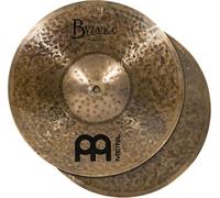 Meinl Cymbals Byzance Dark Hihat - Coppia di piatti Hihat da 13" (video) per kit batteria (33,02 cm), B20 bronzo, finitura scura (B13DAH)