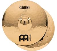 Meinl Cymbals Classics Custom Brilliant Piatto Hihat / Charleston Medium 15 pollici (38,10cm) per Batteria - Coppia - Bronzo B12, Finitura Brillante, Prodotto in Germania (CC15MH-B)