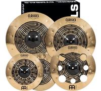 Meinl Cymbals Set Piatti Classics Custom Dual CCDU4680 – Bronzo B12, 35,56-50,80cm, Scuro/Brillante