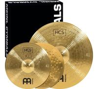 Meinl Cymbals HCS Basic Cymbal Set Box Pack con Hi-hat 14 pollici e Crash-Ride 18 pollici per Batteria - Finitura Tradizionale Ottone, Made in Germany (HCS1418)