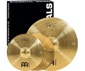 Meinl Cymbals HCS Basic Cymbal Set Box Pack con Hi-hat 14 pollici e Crash-Ride 18 pollici per Batteria - Finitura Tradizionale Ottone, Made in Germany (HCS1418)