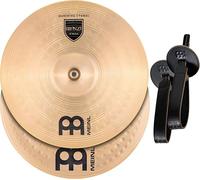 Meinl Cymbals MA-BZ-16M - Piatti da marcia con cinghie, 40,6 cm, colore: bronzo, prodotti in Germania, 2 anni di garanzia, tradizionali