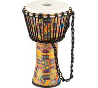 Meinl Percussion Tamburo da viaggio Djembe Circle Instrument, guscio sintetico e testa - NON Made in China - Mali African Mali Weave Rope Tuning, 2 anni di garanzia, trapunta keniota, piccolo
