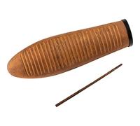 Meinl Percussion Guiro in fibra di vetro con finitura marrone con fori di presa imbottiti - NON MADE IN CHINA - Raschietto in legno incluso, garanzia di 2 anni (GU7BR)