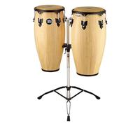 Meinl HC812NT - Kit di percussioni in legno Conga, serie Headliner, diametro 27,94 cm (11") e 30,48 cm (12"), Naturale/Bianco