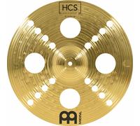 Meinl Cymbals HCS piatto Trash Stack 16 pollici (40,64cm) con fori - per Batteria - Finitura Tradizionale Ottone, Made In Germany (HCS16TRS)