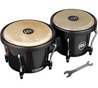 Meinl Percussion Bongos Journey Series - 2 Tamburi a Mano da 6.5 e 7.5 Pollici - Chiave Accordatura Inclusa - Plastica ABS, Black (HB50BK)