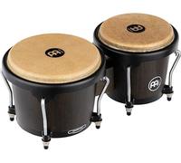 Meinl Percussion Bongos Headliner Wood - 2 Tamburi a Mano da 6.75 e 8 Pollici - Chiave Accordatura Inclusa - Quercia del Siam, Black (HB100VWB-M)