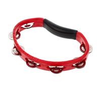 Meinl Tamburello palmare HTR – fila singola, sonagli inox, rosso, guiro, garanzia 2 anni