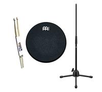 Meinl MMP12BK Marshmallow Practice Pad 12" + supporto per pad + bacchette Keepdrum