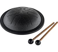 Sonic Energy Steel Tongue Drum - Mini Tank Drum in C Maggiore - Strumento in Acciaio Inossidabile per Meditazione, Yoga, bambini - include mallets e borsa (MSTD1BK)