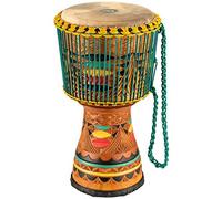 Meinl Percussion 12" Artisan Edition Tongo Carved Djembe, Coloured Carving