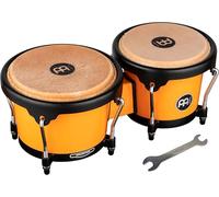 Meinl Percussion Bongos Journey Series - 2 Tamburi a Mano da 6.5 e 7.5 Pollici - Chiave Accordatura Inclusa - Plastica ABS, Orange (HB50CS)