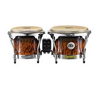 Meinl Percussion Bongos Professional Series - 2 Tamburi a Mano da 7 e 8.5 Pollici - Chiave Accordatura Inclusa - Quercia del Siam, Brown Burl (FWB400BB)