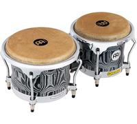Meinl Percussion Bongos Woodcraft Series - 2 Tamburi a Mano da 7 e 8.5 Pollici - Chiave Accordatura Inclusa - Frassino Bianco, Vintage Black (WB400VBK-M)